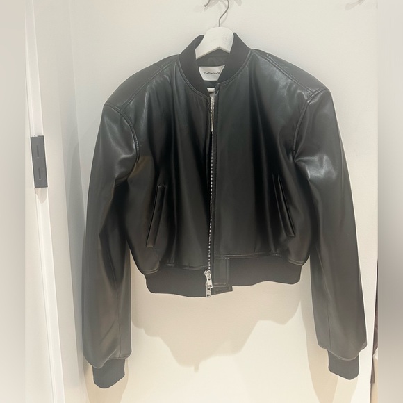 The Frankie Shop Bomber Leather Jacket - Picture 3 of 16